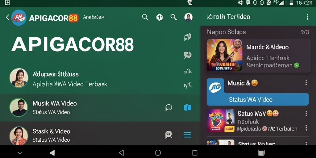 Antarmuka user-friendly APIGACOR88 untuk Status WA Video.