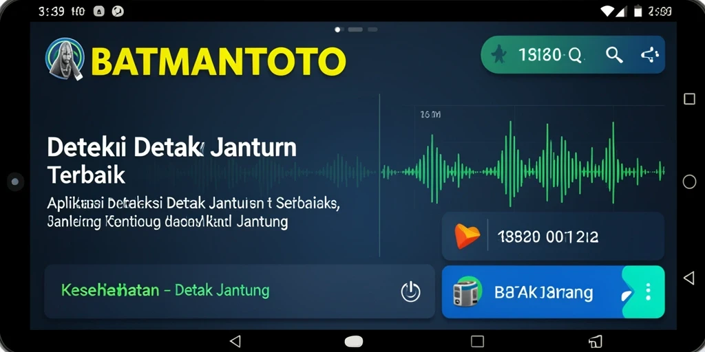 Antarmuka aplikasi BATMANTOTO untuk memantau detak jantung dengan mudah.