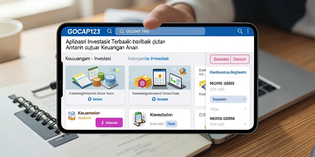 Tampilan antarmuka GOCAP123 yang ramah pengguna untuk investasi.