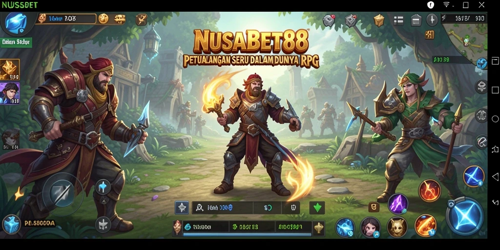 Tampilan antarmuka game RPG NUSABET88 yang menarik dan interaktif.